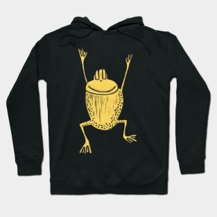 Frog, A Jumping Yellow Frog! Hoodie